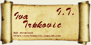 Iva Trpković vizit kartica